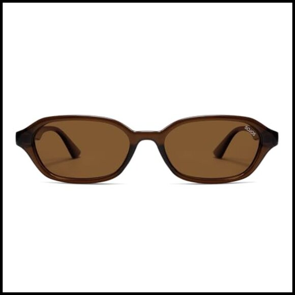 Retro Rectangle Polarized Sunglasses UV400 TAC Lenses Plastic Frame - Picture 2 of 7